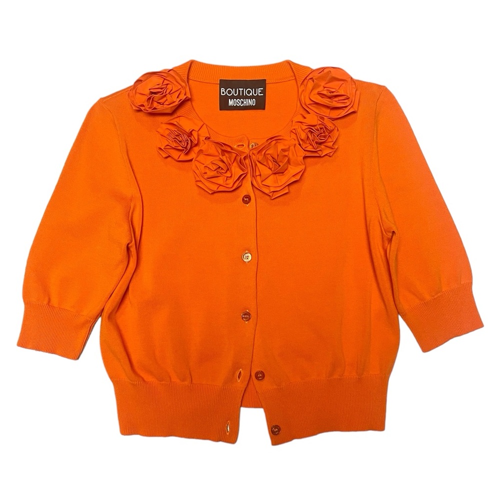 FIRM PRICE Auth Boutique Moschino Cropped Cardigan